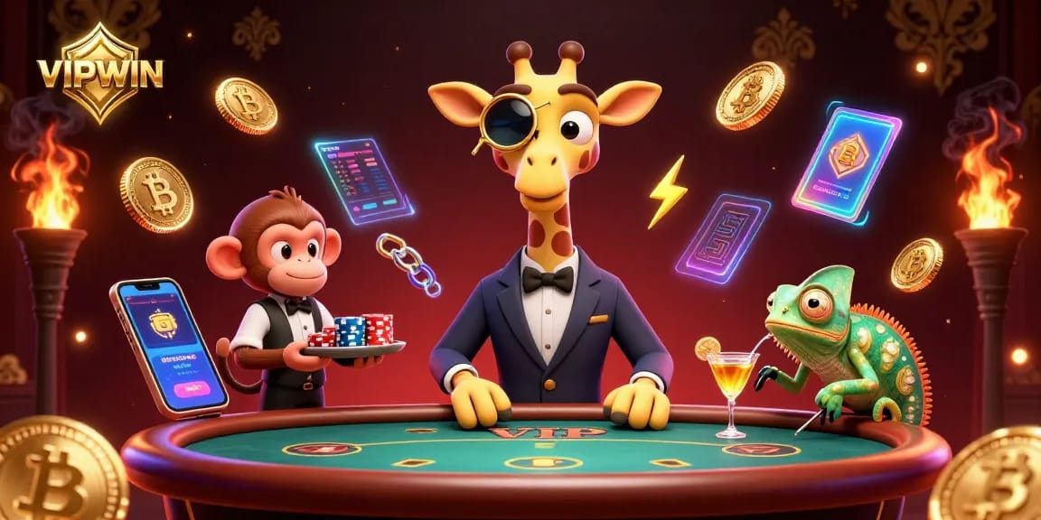 Experience thrilling gameplay at VIPWIN with vibrant characters and dynamic casino elements.