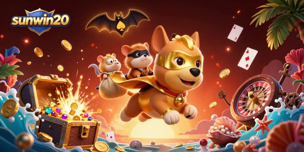 Engage with sunwin20 as our superhero dog embodies the excitement of casino gaming.