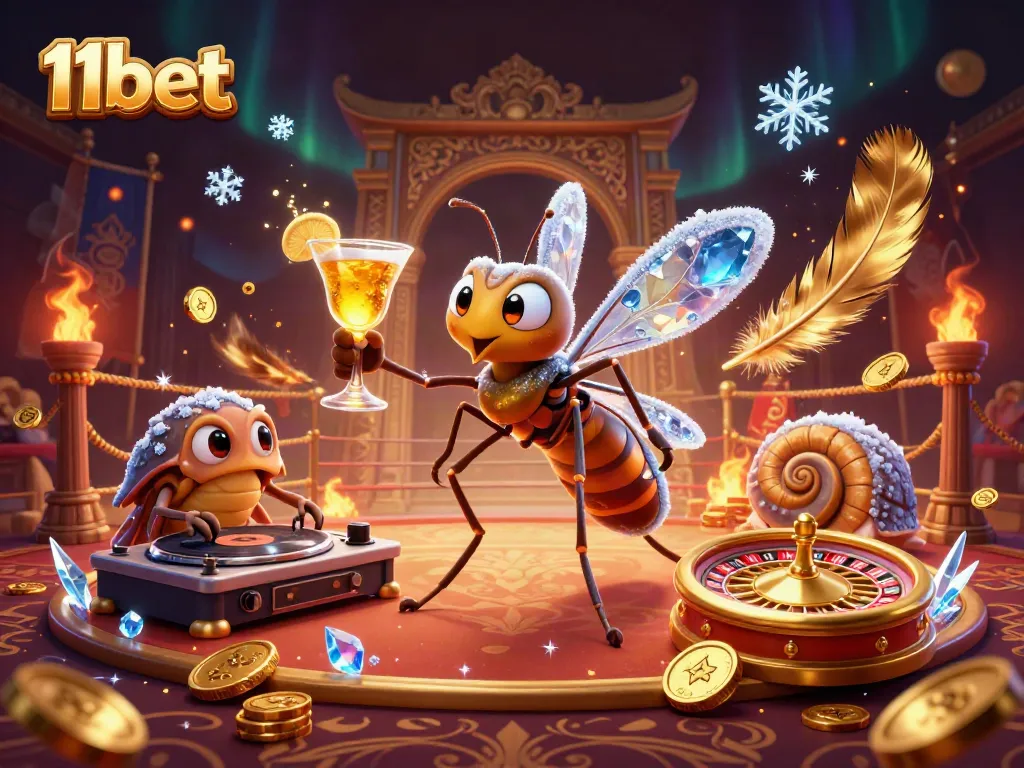 Experience thrilling action with 11bet's vibrant casino illustration highlighting unique gaming elements.