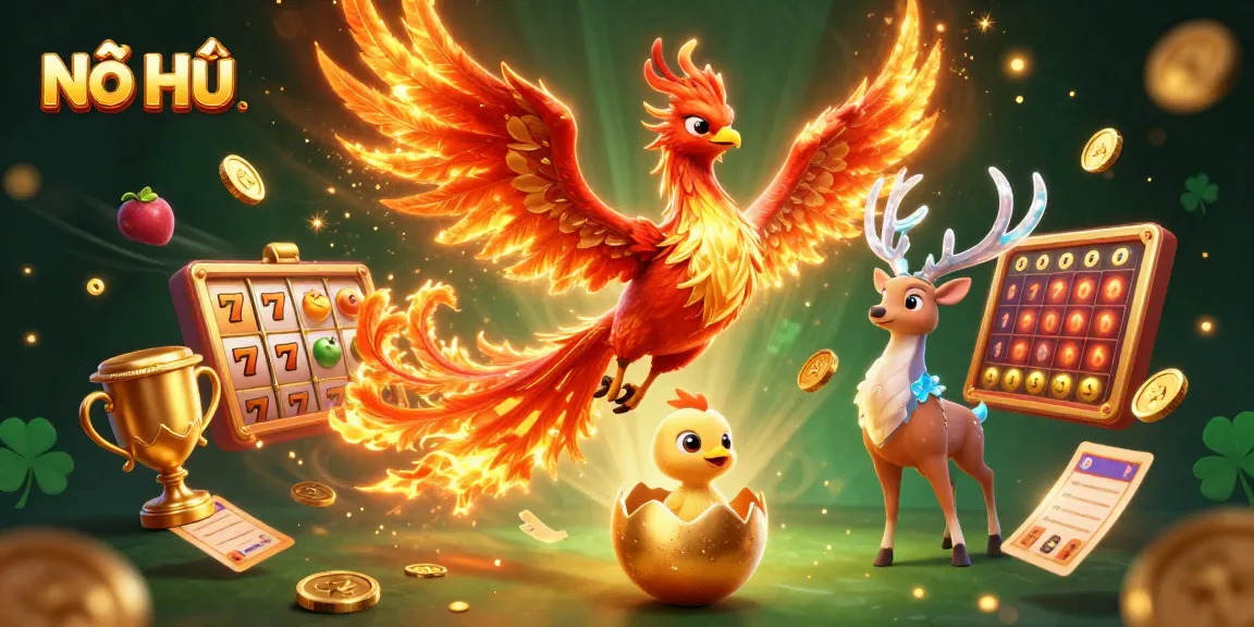 Nổ Hũ brings vibrant casino action with dynamic golden elements and exciting characters.