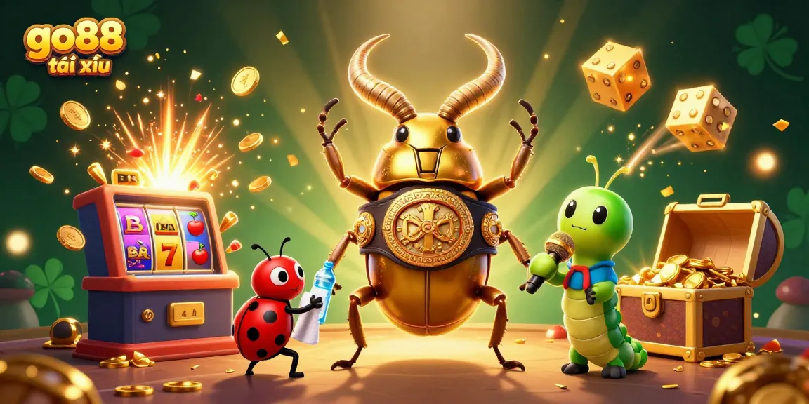 Experience go88 tài xỉu excitement with a vibrant 3D illustration showcasing dynamic gameplay elements.