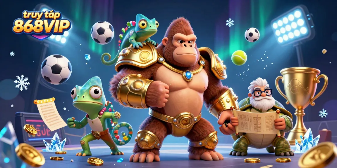 truy cập 868VIP for exciting gaming experiences with powerful cartoon characters and dynamic sports elements