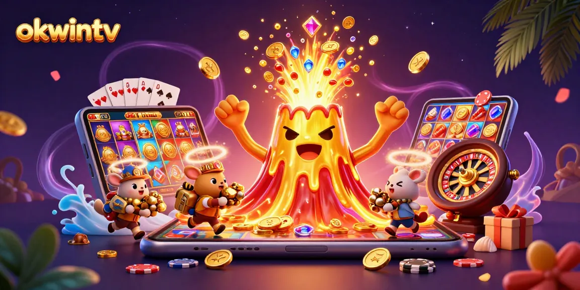 Experience the thrill of okwintv with vibrant gold coins erupting as you play immersive online games.