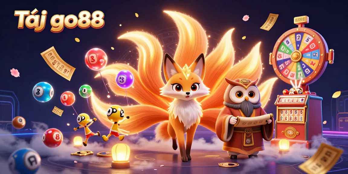 Tải go88 through dynamic colorful gaming scene featuring vibrant spirit characters and lottery elements.