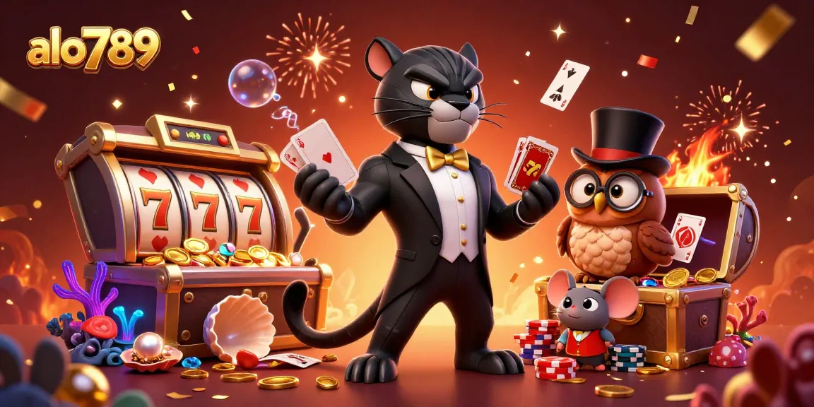 Engage in thrilling gameplay at alo789 with stylish casino elements and lucky characters.