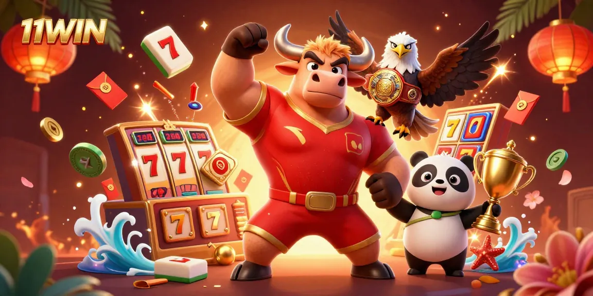 Celebrate wins at 11WIN with dynamic gaming visuals showcasing luck and victory.