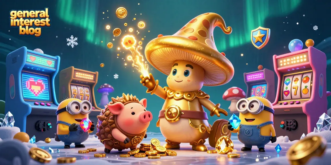 Engage with a general interest blog showcasing a vibrant illustration of casino-themed characters and gaming elements.